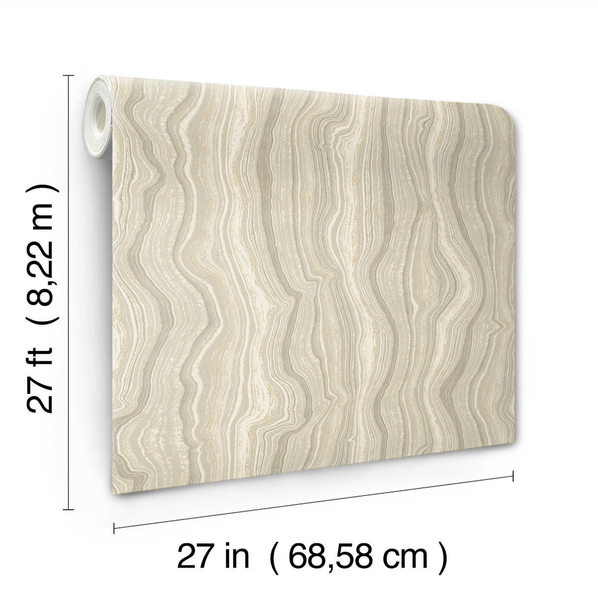 Mineral Shimmer Warm Neutral & Pearl by Candice Olson Geometric Metallic Wallpaper – York Designer Series DF3324