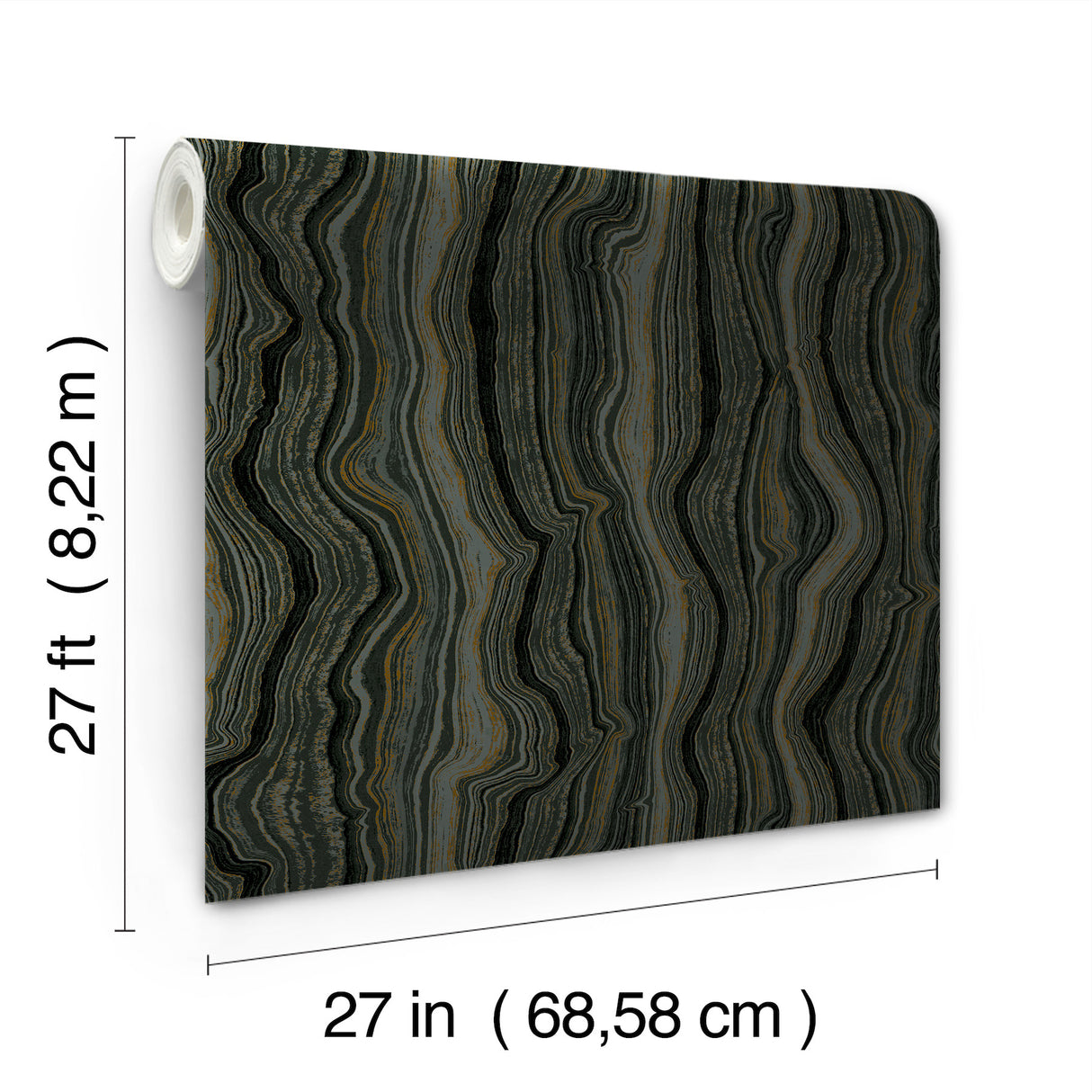 Mineral Shimmer Black & Gold by Candice Olson Wallpaper – York Designer Series DF3326