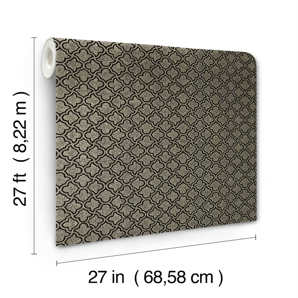 Uptown Glam Black & Gold by Candice Olson Glass Bead Glam Wallpaper – York Designer Series DF3336