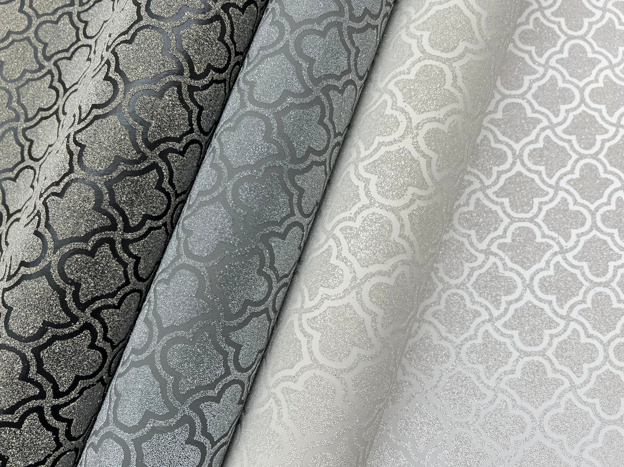 Uptown Glam White by Candice Olson Glass Bead Damask Wallpaper – York Designer Series DF3339