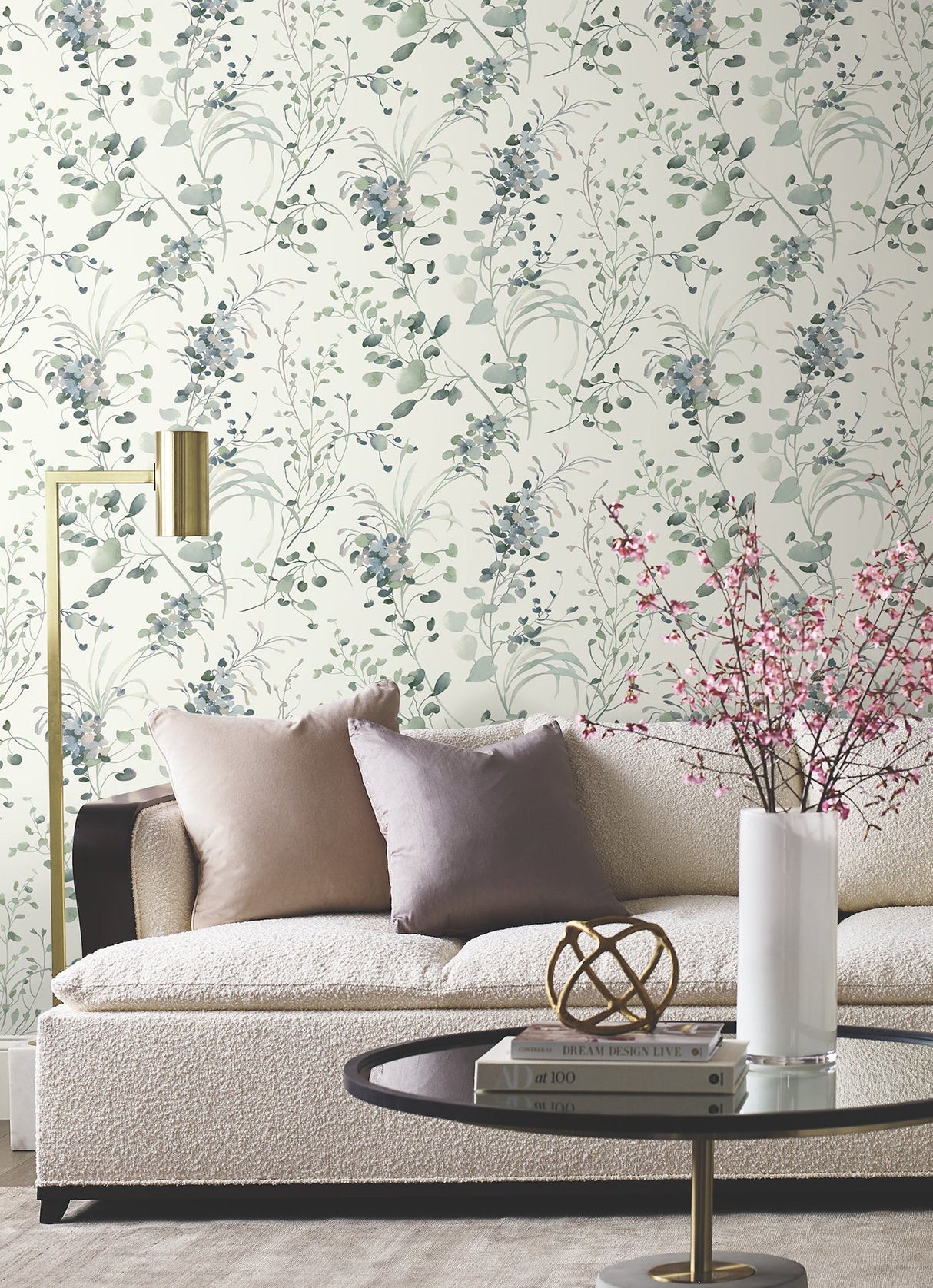 Spring Whispers Jade by Candice Olson Botanical Wallpaper – York Designer Series DF3341