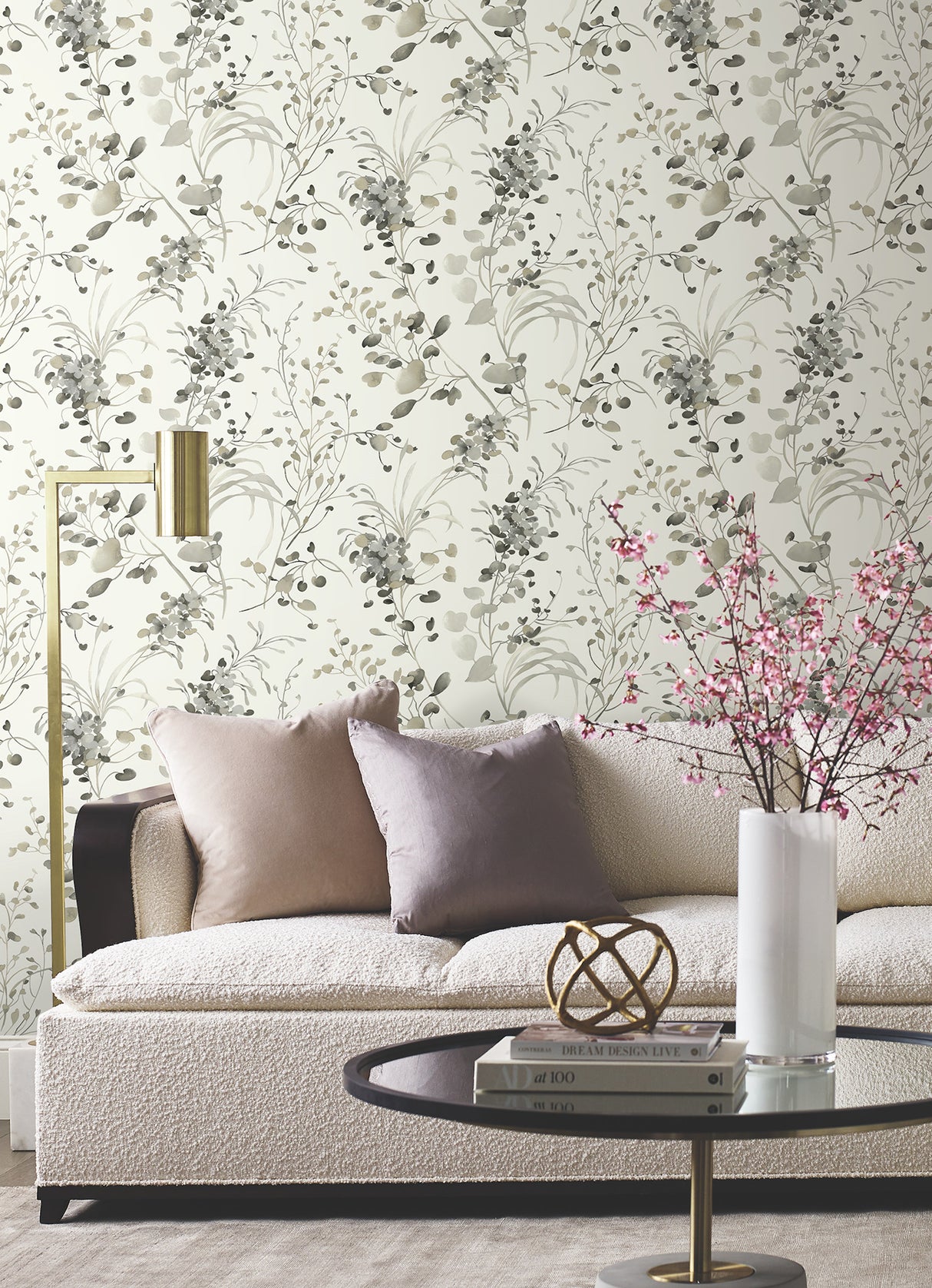 Spring Whispers Charcoal by Candice Olson Wallpaper – York Designer Series DF3342
