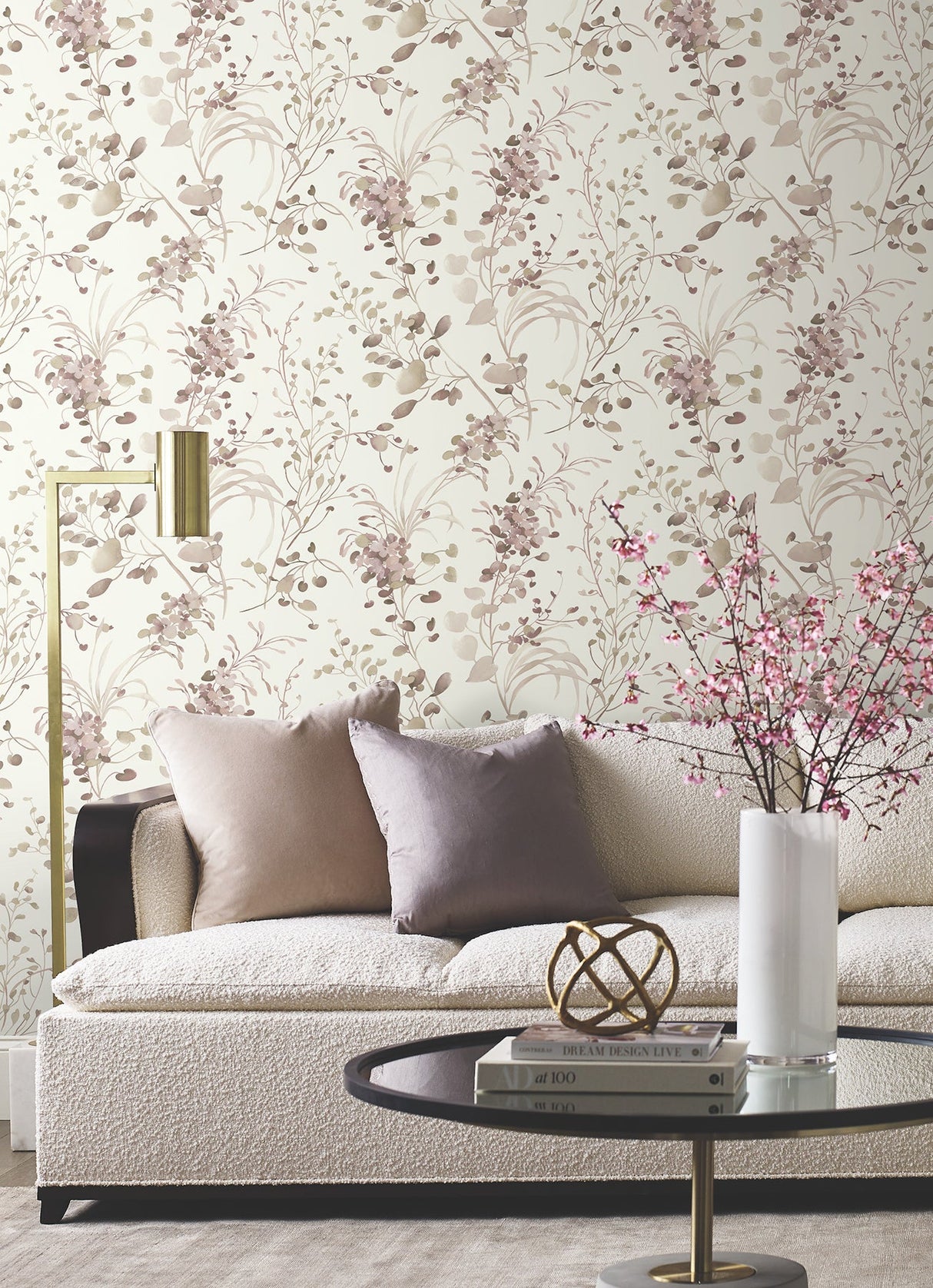 Spring Whispers Soft Blush by Candice Olson Botanical Wallpaper – York Designer Series DF3345