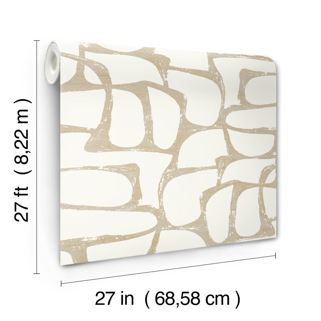 Craftsman Geometric White & Gold by Candice Olson Geometric Wallpaper – York Designer Series DF3351