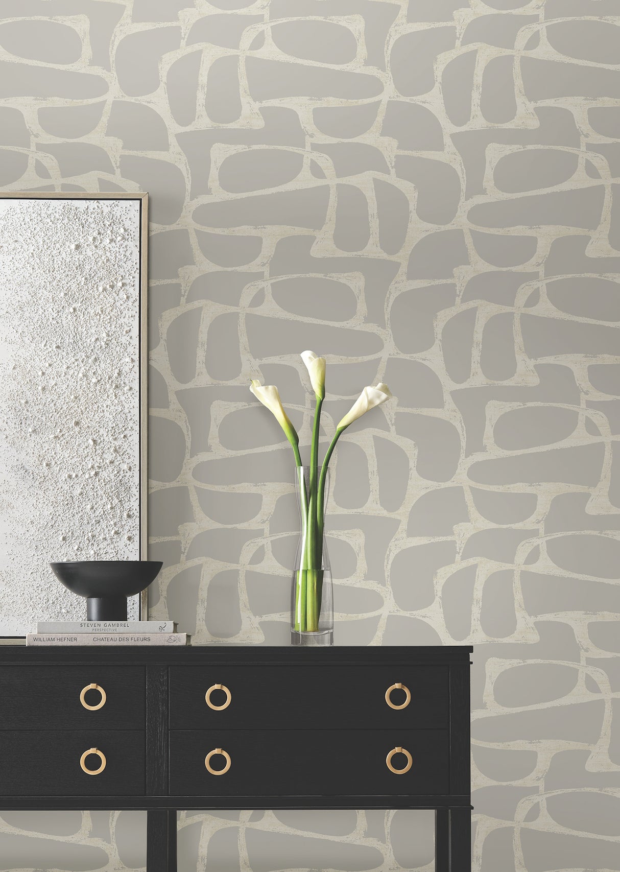 Craftsman Geometric Taupe by Candice Olson Wallpaper – York Designer Series DF3354