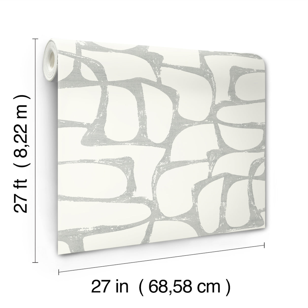 Craftsman Geometric White & Silver by Candice Olson Geometric Wallpaper – York Designer Series DF3356