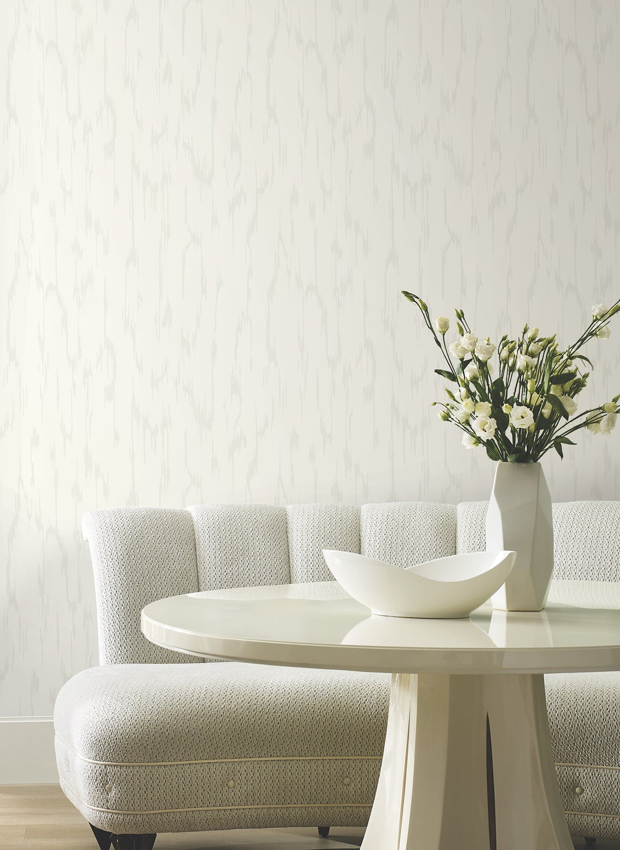Flowing White by Candice Olson Textured Abstract Wallpaper – York Designer Series DF3365