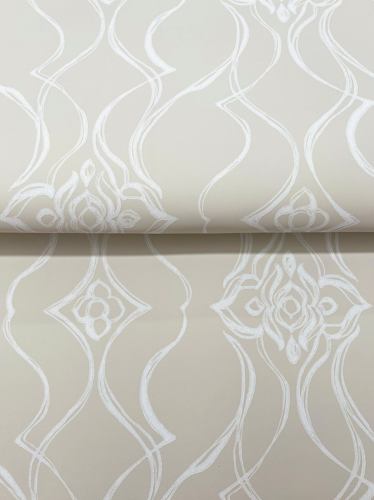 Pirouette Beige by Candice Olson Damask Wallpaper – York Designer Series DF3375