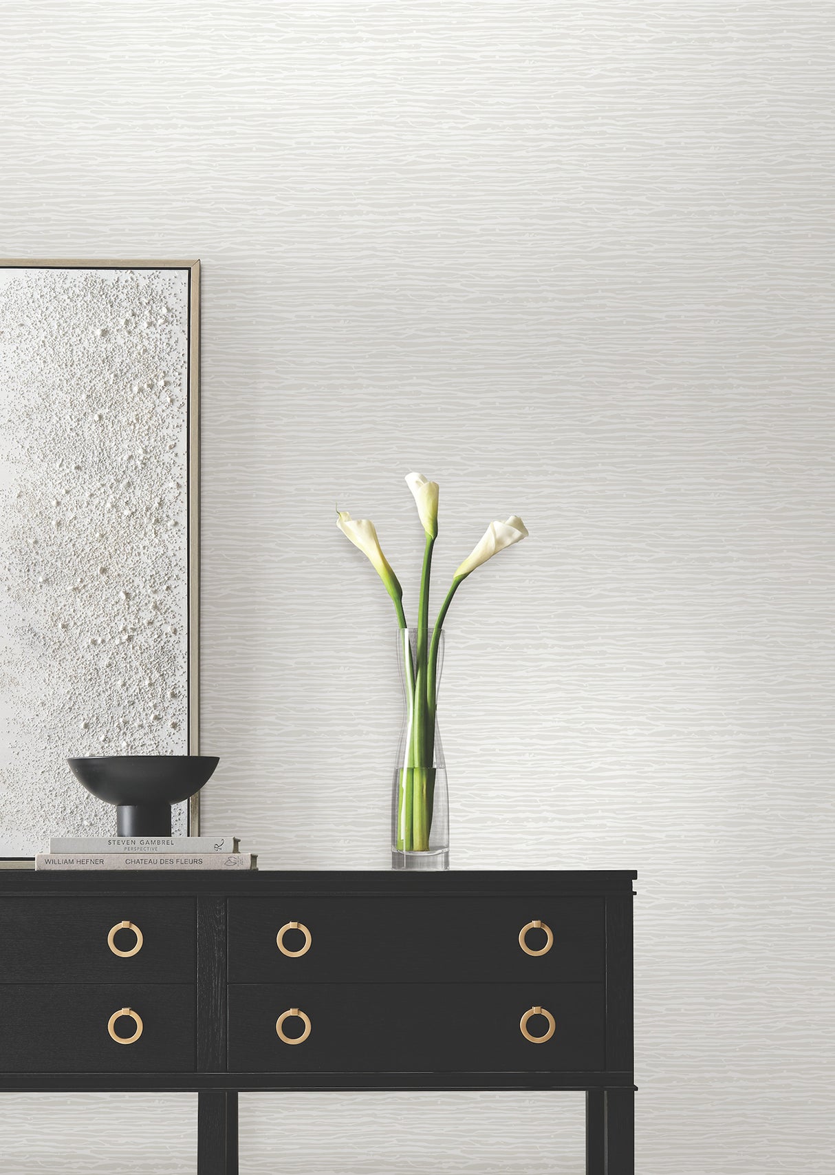 Horizons Cream by Candice Olson Modern Organic Horizontal Line Texture Non Woven Wallpaper from the Candice Olson Decadence II Collection - DF3383