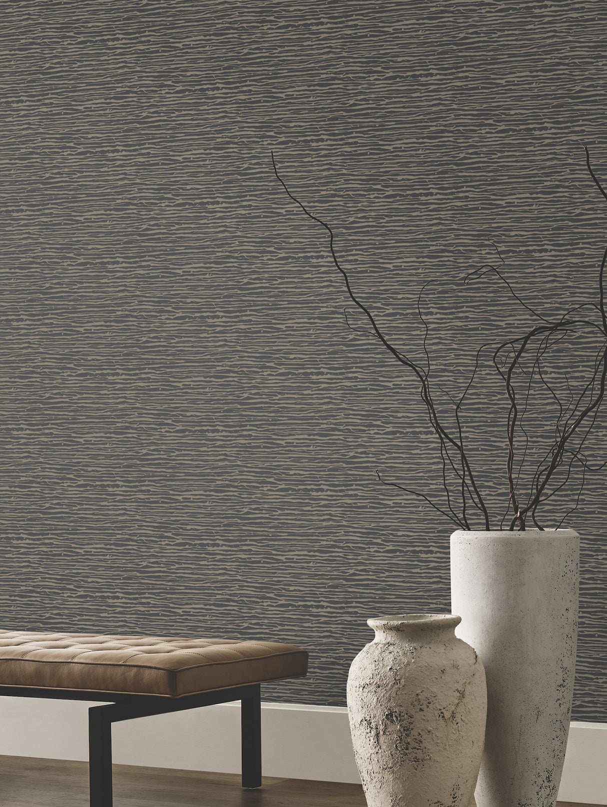 Horizons Charcoal by Candice Olson Textured Non Woven Wallpaper – York Designer Series DF3384