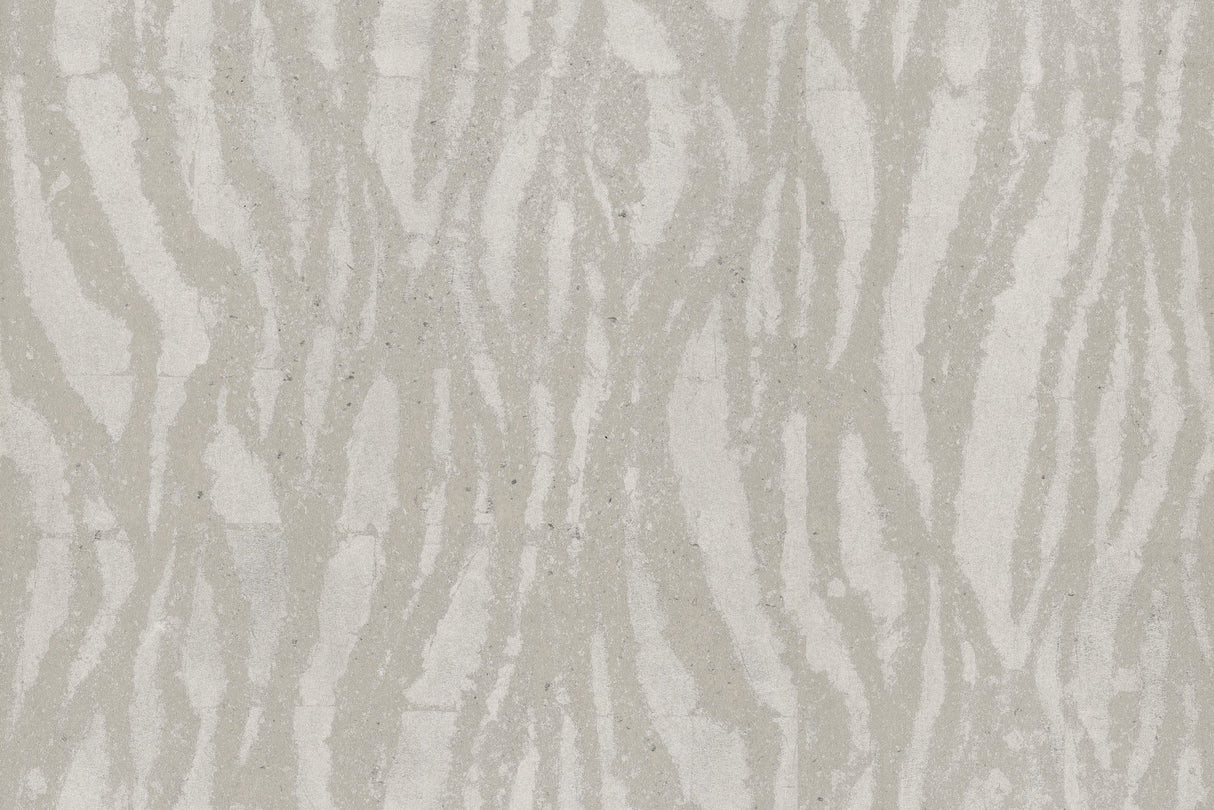 Zebra Chic Silver foil on non woven wallpaper by Candice Olson – room scene