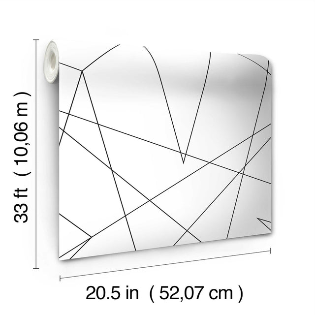 Spider-Man Fracture Black Wallpaper with Abstract Web Line Pattern - York DI0942