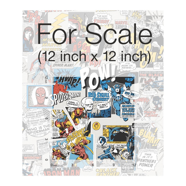 Marvel Comics Pow! Black & Blue Comic Panel Wallpaper - York DI0944