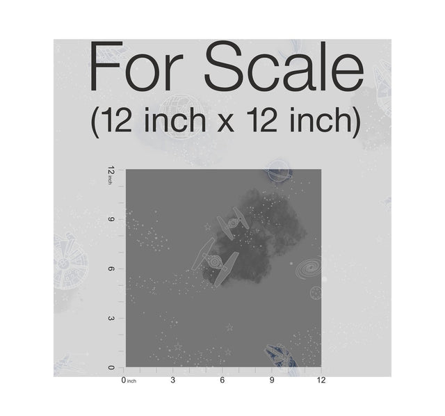 Star Wars: Good Night Galaxy Black Wallpaper with Space Ships Motif - York DI0999