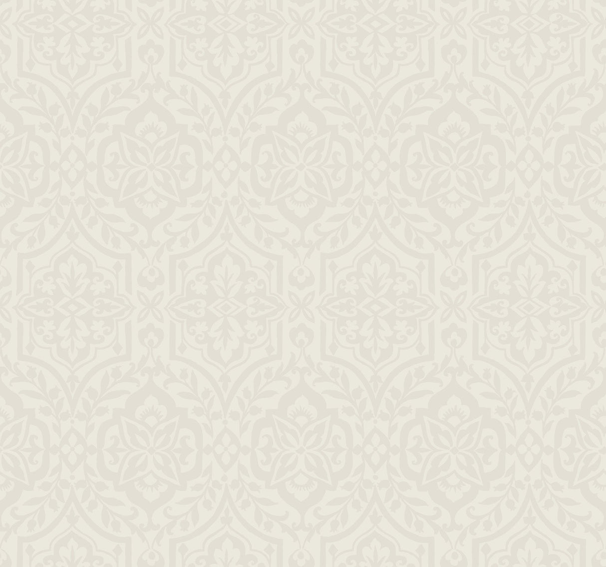 Cathedral Damask Taupe Wallpaper with Raised Filigree Pattern - York DM5034