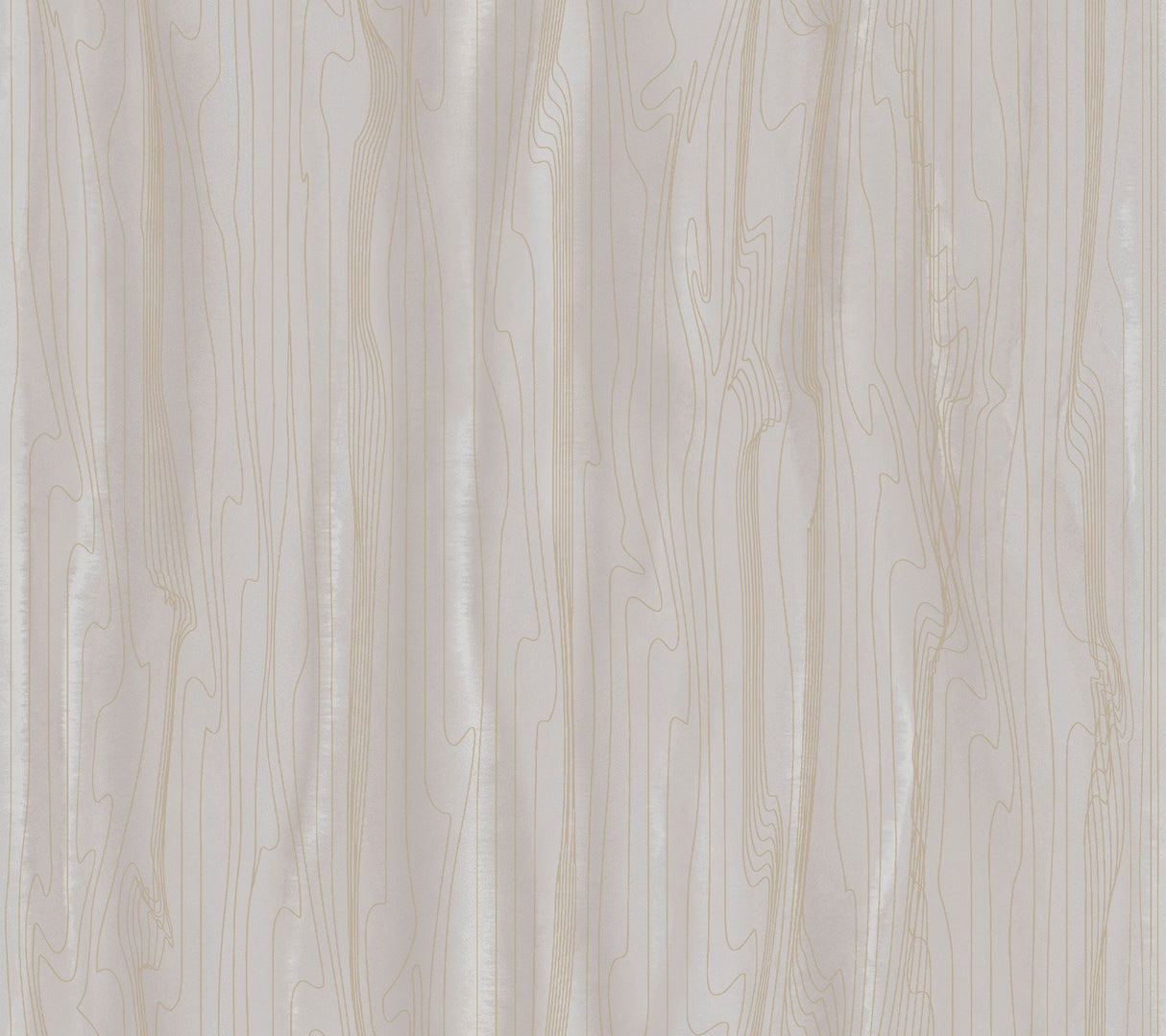Fantasy Faux Bois Taupe & Gold Wallpaper with Metallic Woodgrain Motif - York DT5032