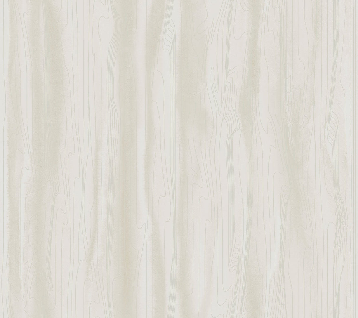 Fantasy Faux Bois White & Pearl Wallpaper with Metallic Woodgrain Motif - York DT5033