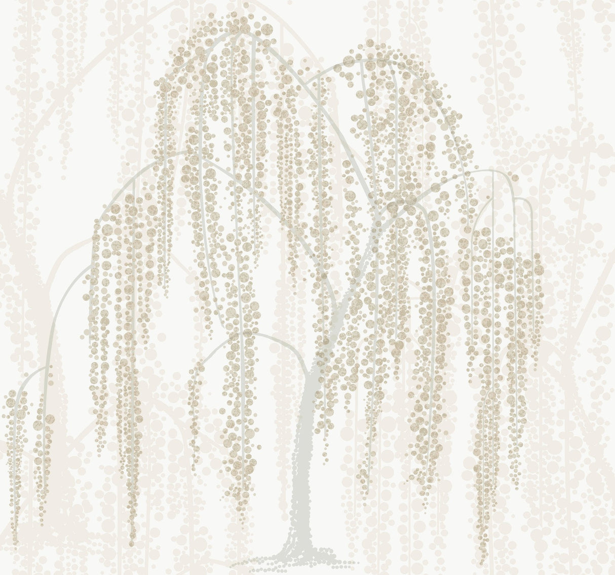 Willow Glow Neutral Wallpaper with Botanical Willow Tree Motif - York DT5061