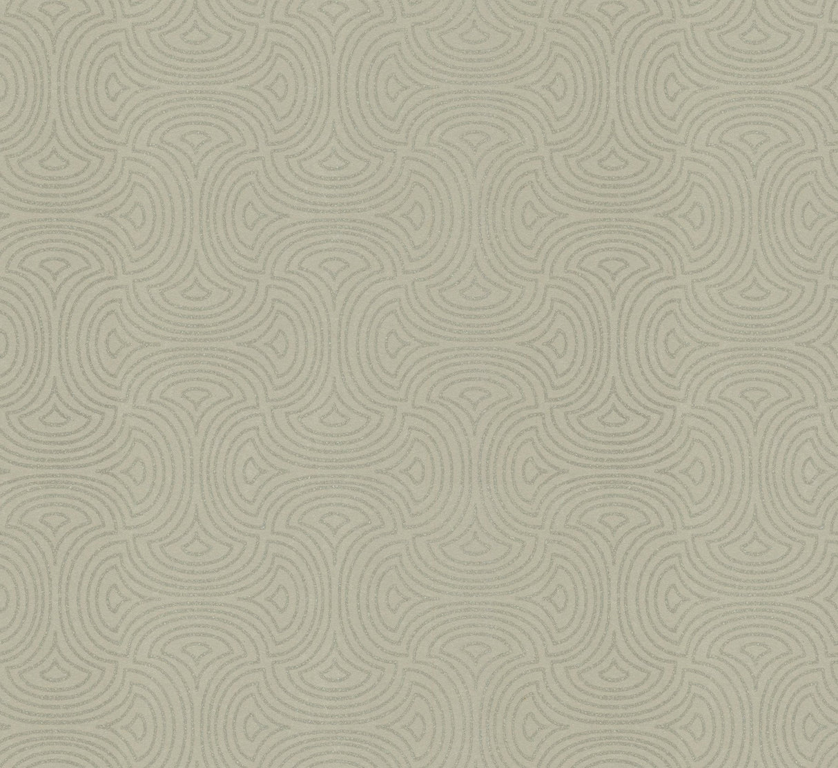 Hourglass Tan Wallpaper with Geometric Glass Bead Fan Motif - York DT5141