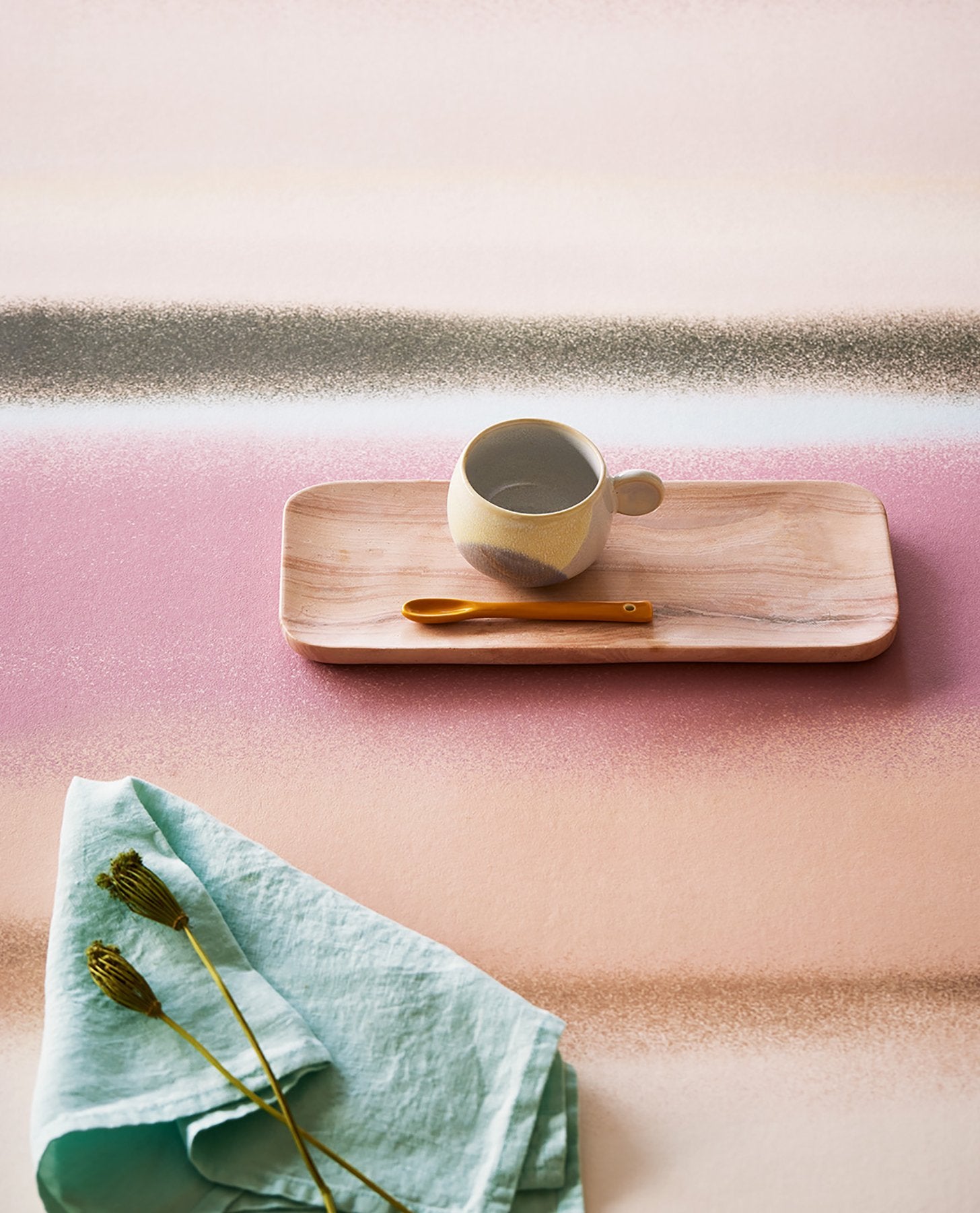 Pink Watercolor Wash Ombre Wall Mural - Eijffinger EJ318070