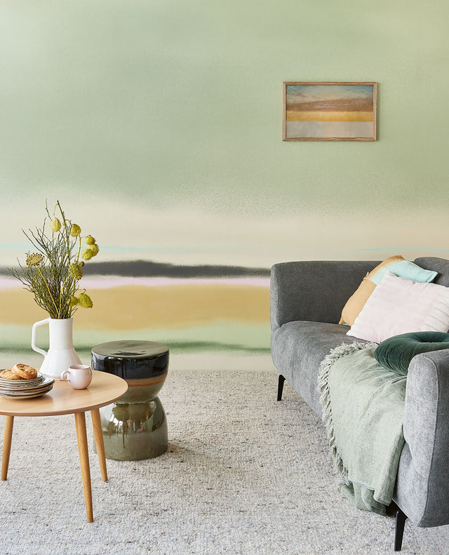 Green Watercolor Wash Ombre Wall Mural in Sage - Eijffinger EJ318071