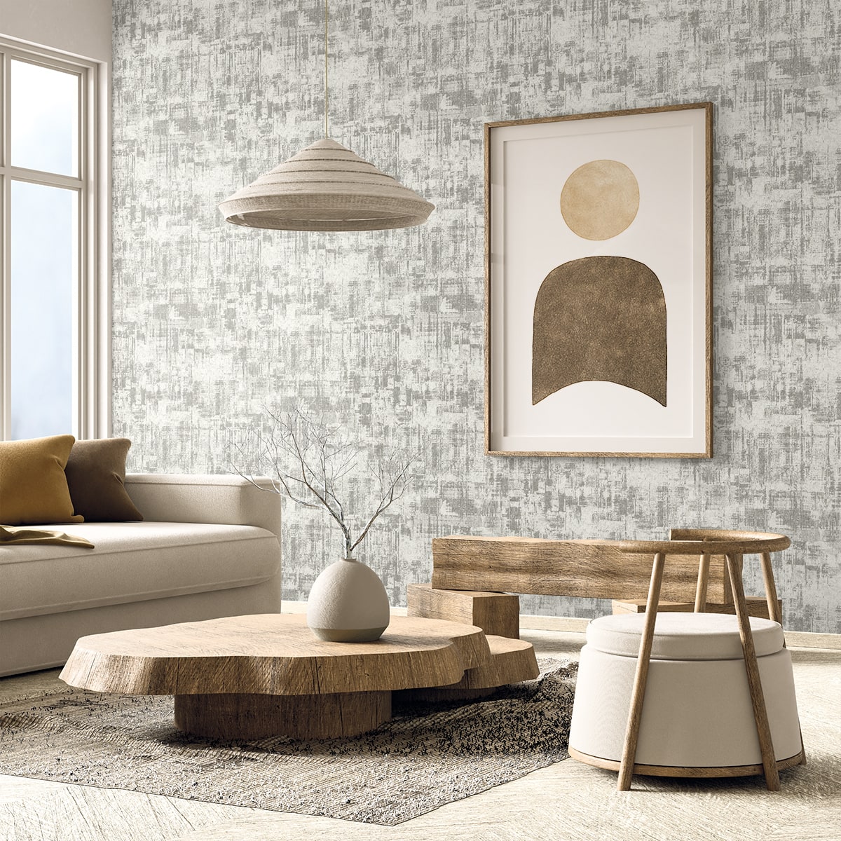 Flight Slate by Neutral Elements Metallic Textured Wallpaper – Seabrook Designs EL20108