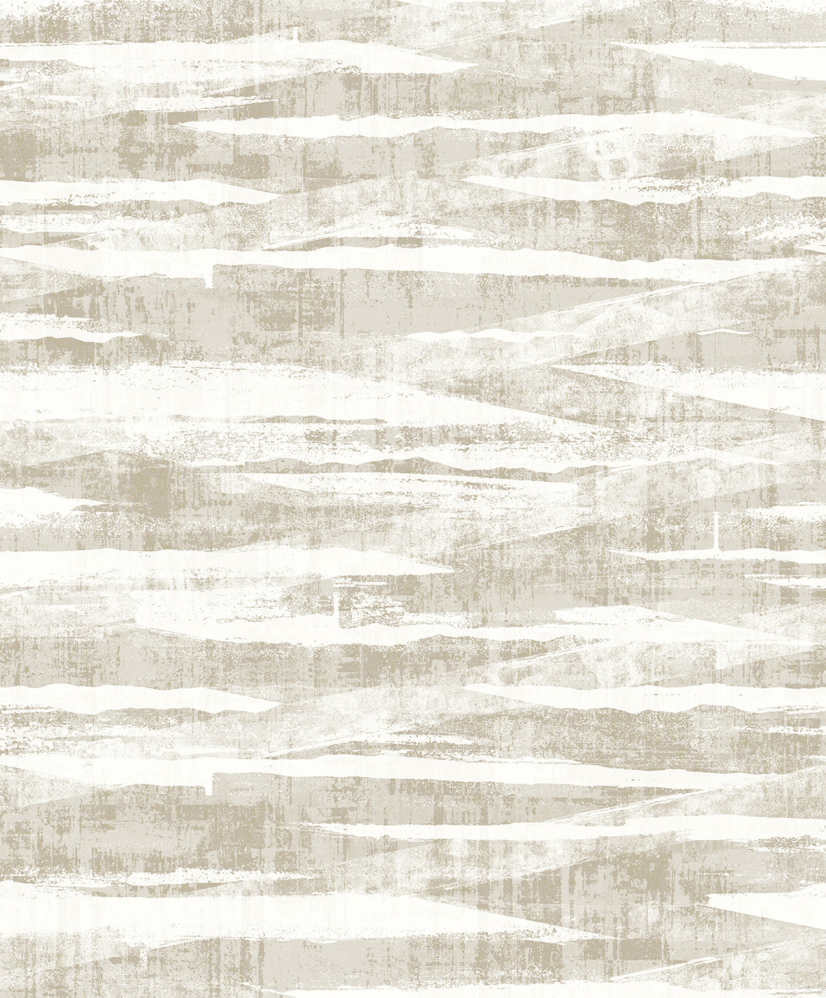 Nebulite wallpaper in Latte with abstract layered brushstroke design and subtle metallic accents