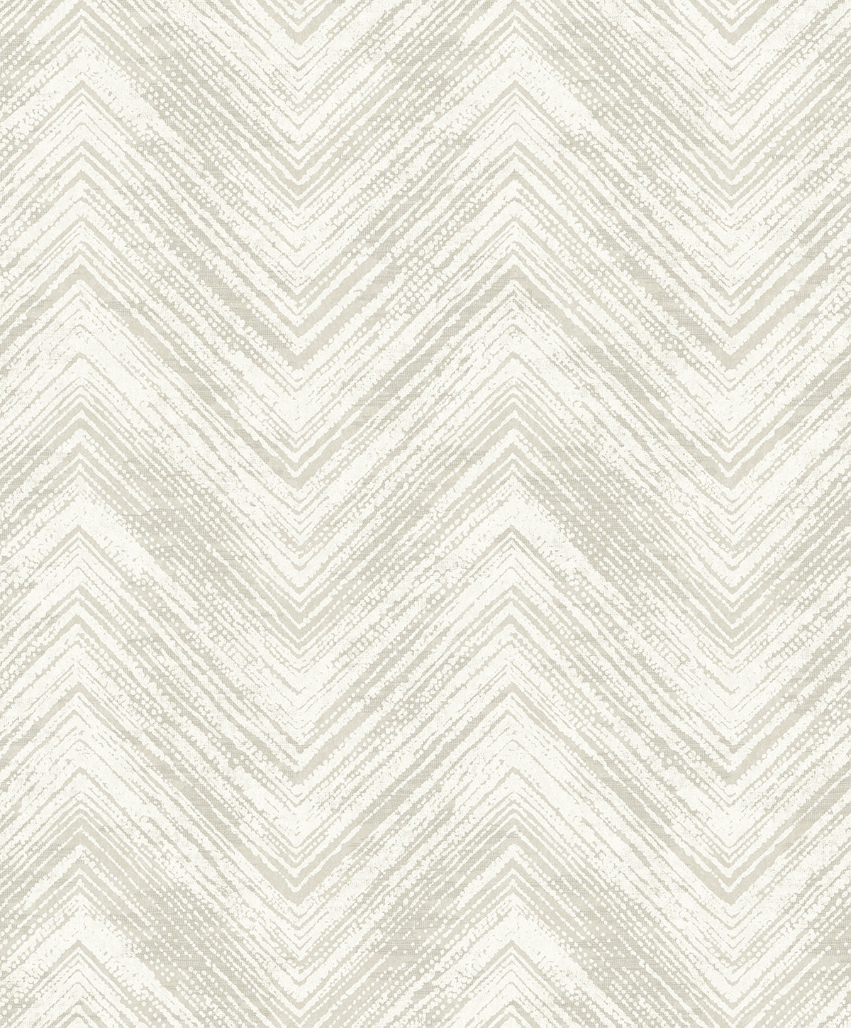 Buttercream and off-white chevron wallpaper with subtle metallic accents