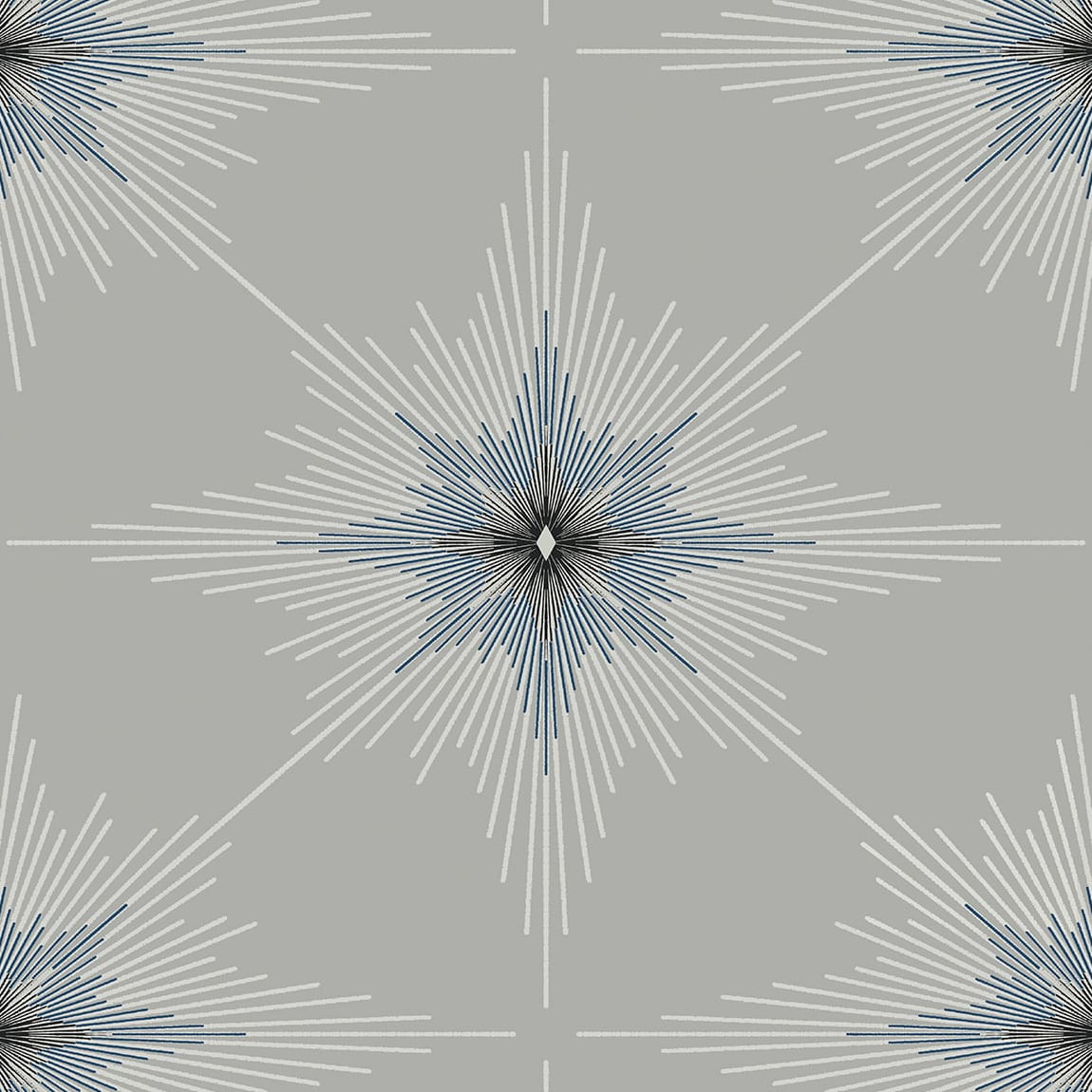 North Star Argos Grey geometric starburst metallic wallpaper pattern