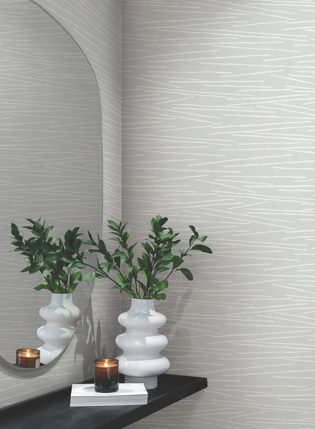 Line Horizon Spa Blue Wallpaper with Abstract Linear Pattern, Sculptured Finishes - York EV3933