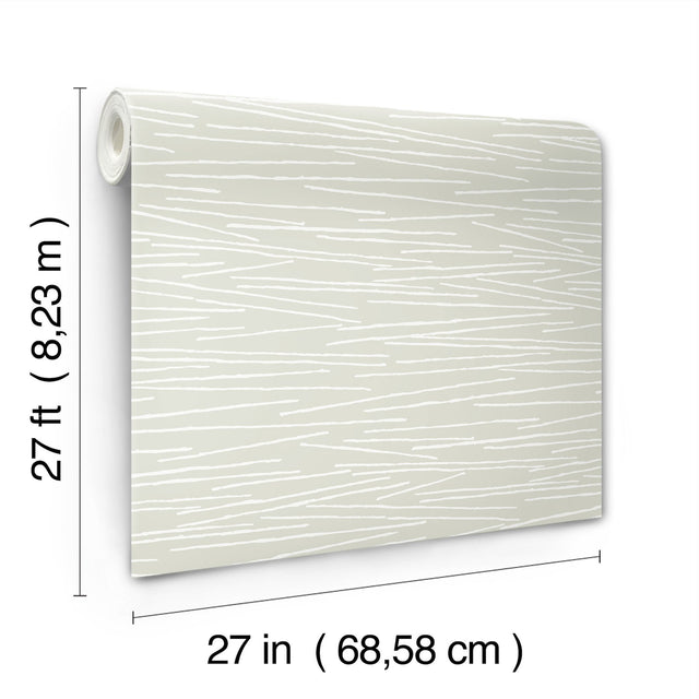 Line Horizon Soft Green Wallpaper with Sculptured Finishes Surface Print - York EV3934