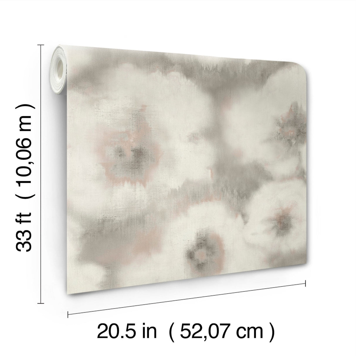 Blended Floral Clay Wallpaper with Watercolor Floral Pattern - York EV3963