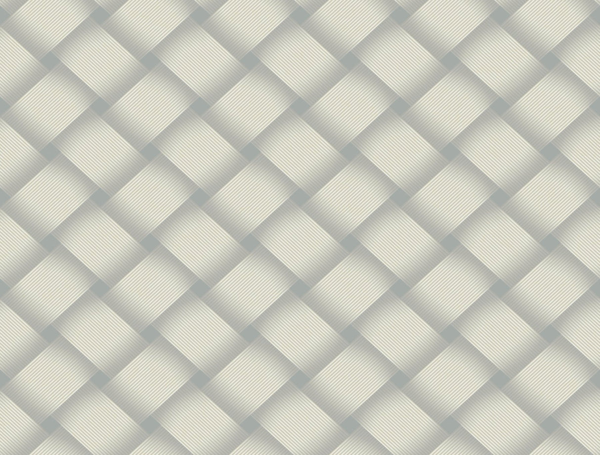 Bayside Basket Weave Smokey Blue Wallpaper with Woven Basket Weave Pattern, Paste-the-Wall Non Woven - York EV3968