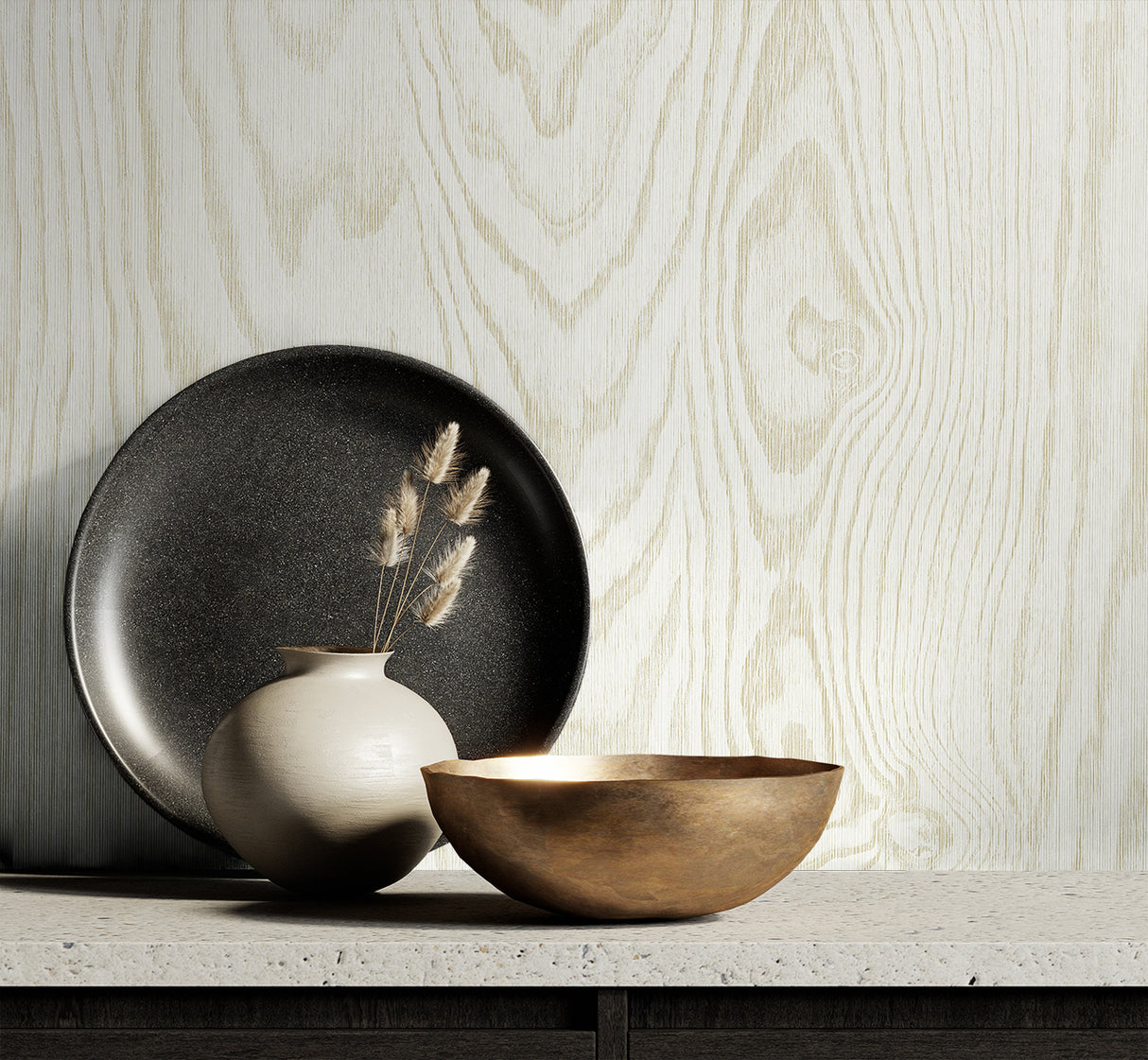 Kyoto Faux Woodgrain Washed Grain by White Heron Faux Woodgrain Wallpaper – Seabrook Designs EW11305