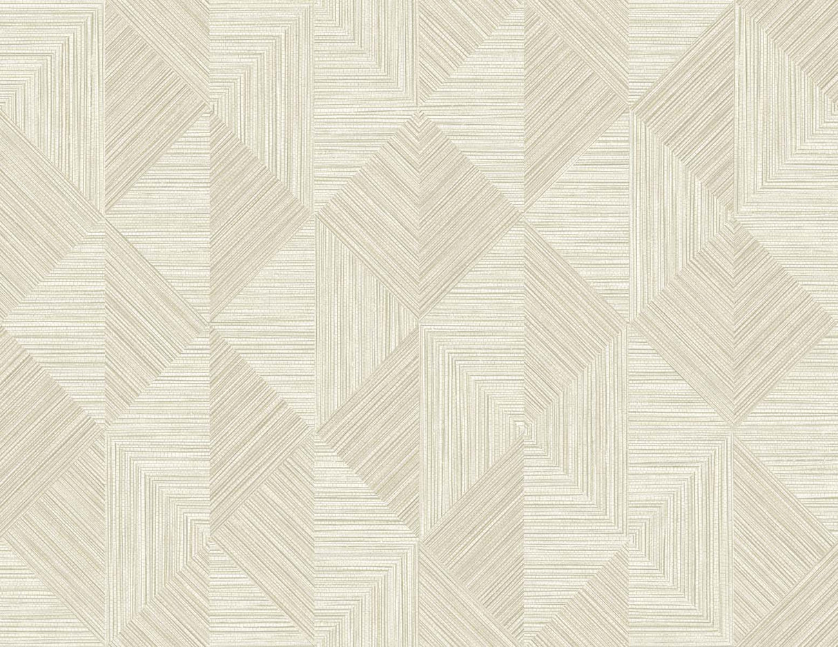 Diamond Inlay beige geometric wallpaper pattern