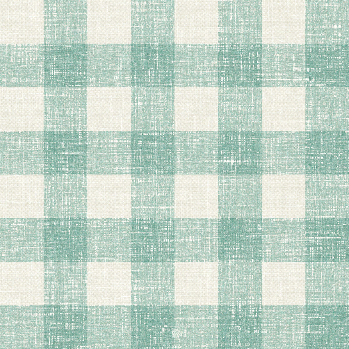Mint green and off-white gingham plaid wallpaper pattern