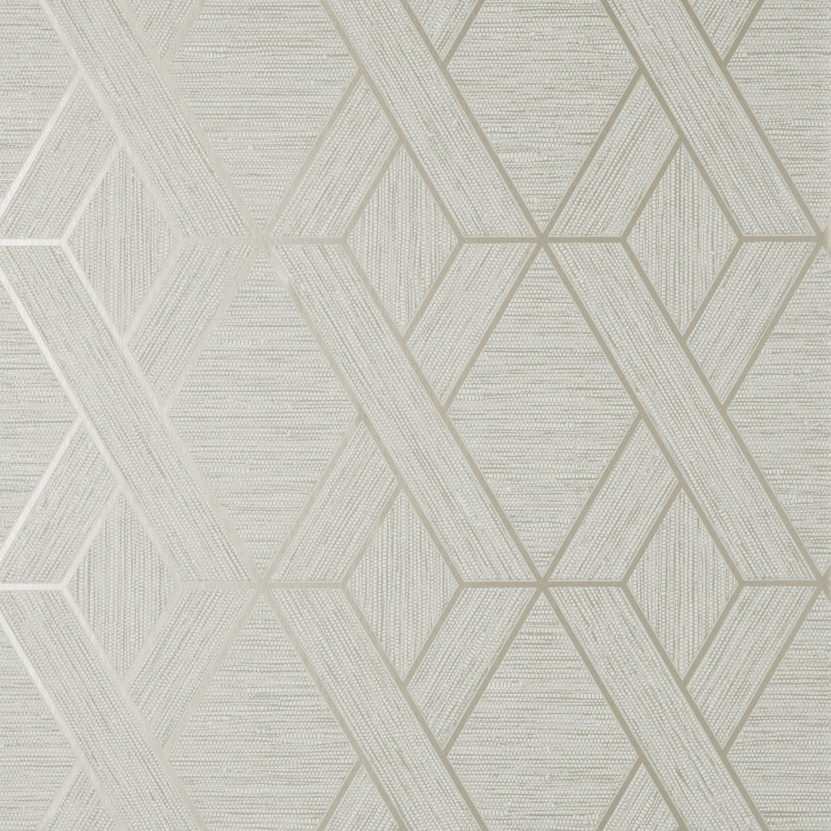 Malcolm Natural Geo Wallpaper with Metallic Textured Geometric Pattern - Fine Decor FD43153