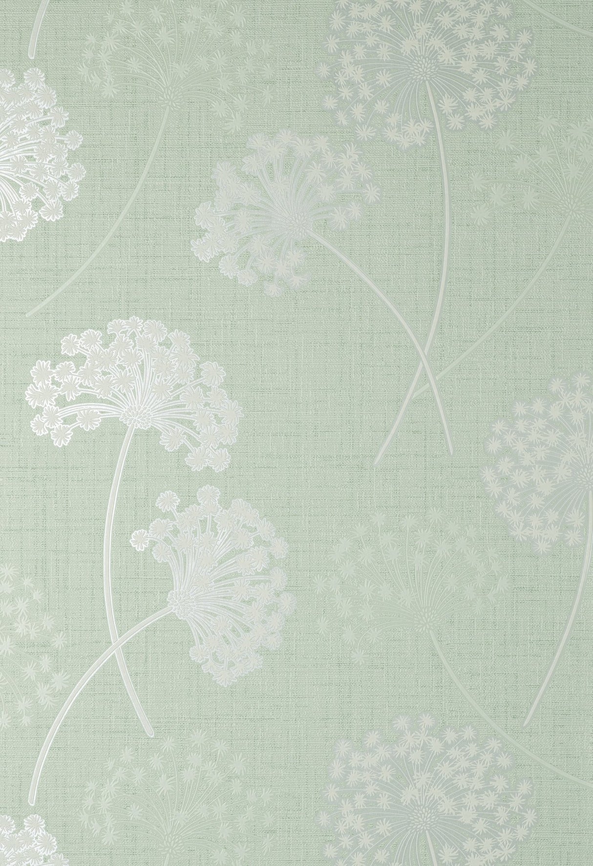 Grace Green Floral Wallpaper with Metallic Botanical Motif - Fine Decor FD43282