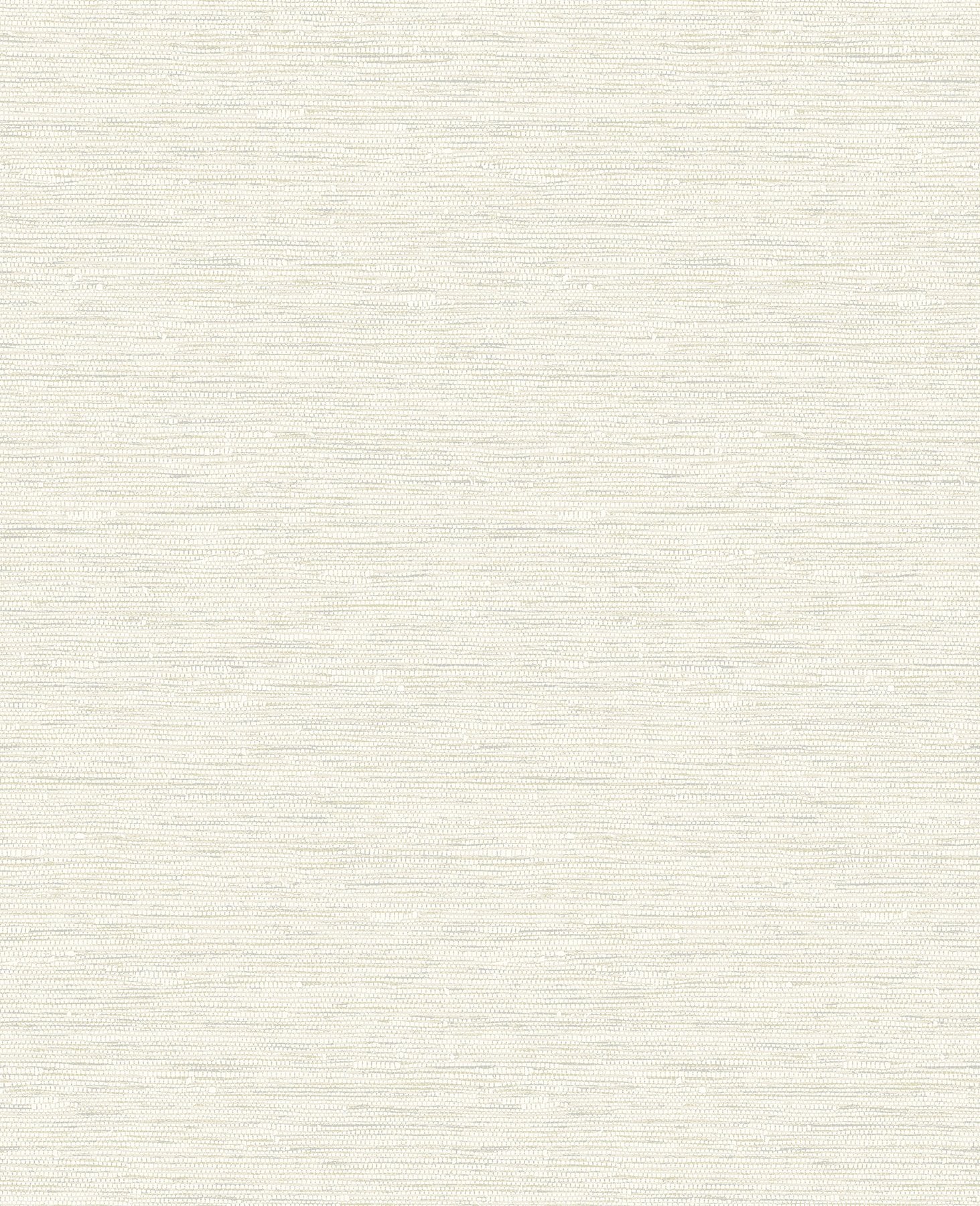 Miya Cream Faux Grasscloth Wallpaper with Textured Pearlescent Weave - Fine Decor FD43312