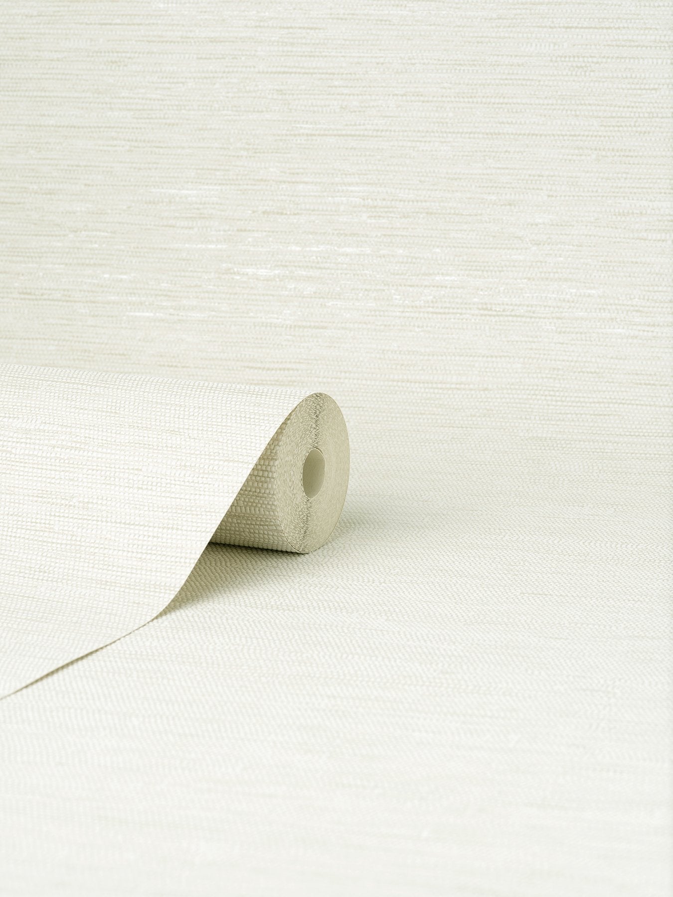 Miya Cream Faux Grasscloth Wallpaper with Textured Pearlescent Weave - Fine Decor FD43312