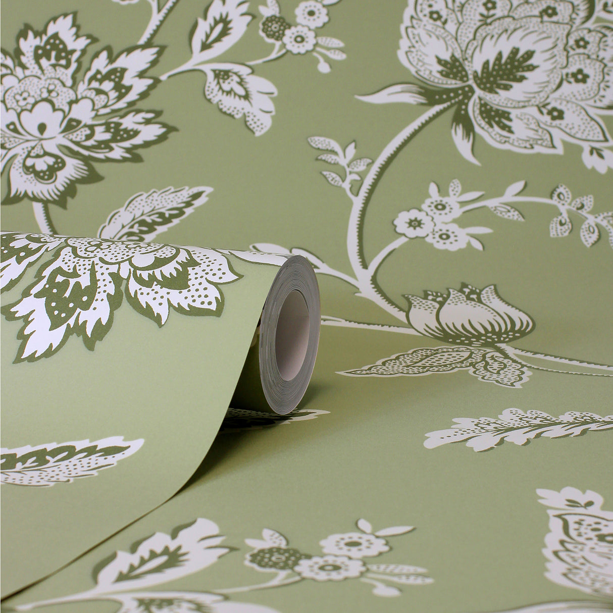 Juliette Sage by Fine Decor Jacobean Wallpaper- Brewster Home Fashions FD43454
