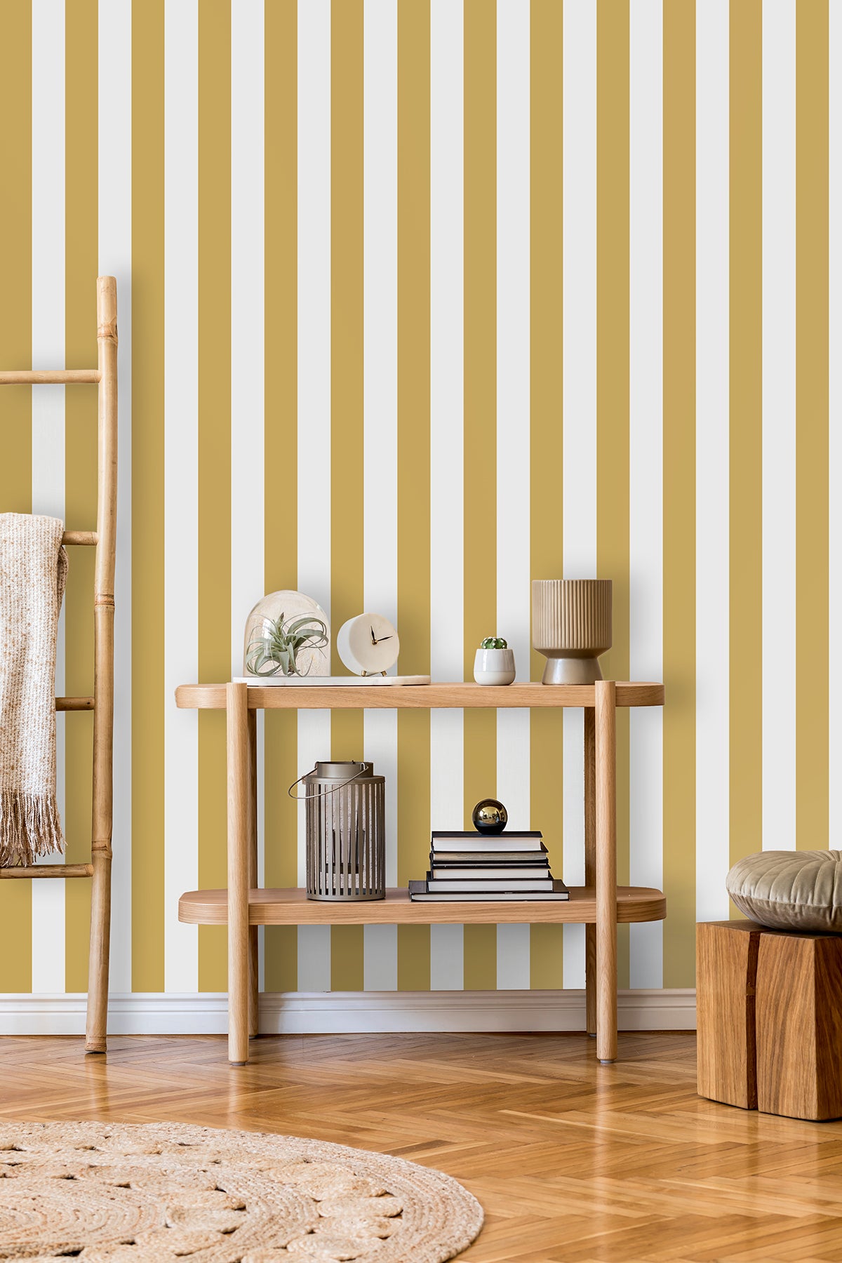 Tavish Mustard by Fine Decor Stripe Wallpaper – Brewster Home Fashions FD43455