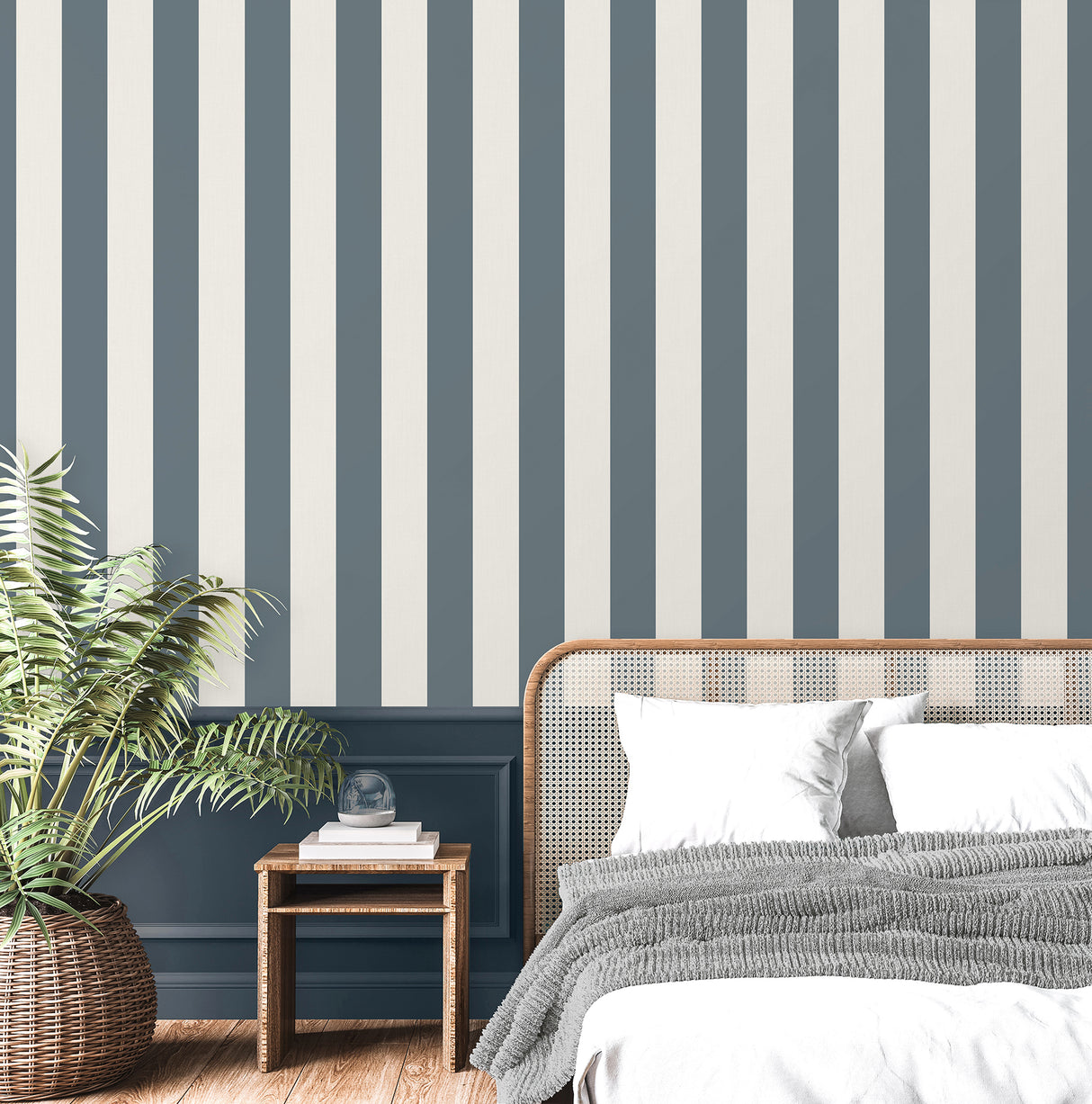 Tavish Blue by Fine Decor Stripe Wallpaper – Brewster Home Fashions FD43458