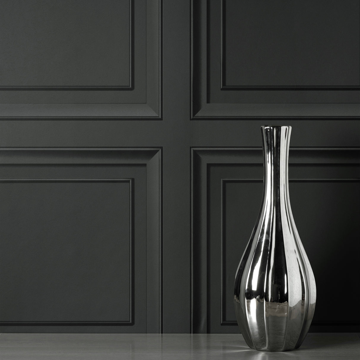 Distinctive Dark Grey by Fine Decor Square Panel Wallpaper – Brewster Home Fashions FD43466