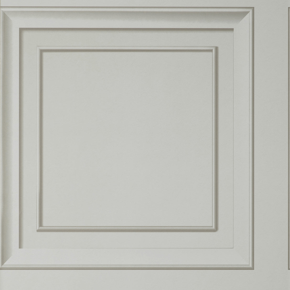 Fine Decor Distinctive grey square panel wallpaper with picture frame molding effect