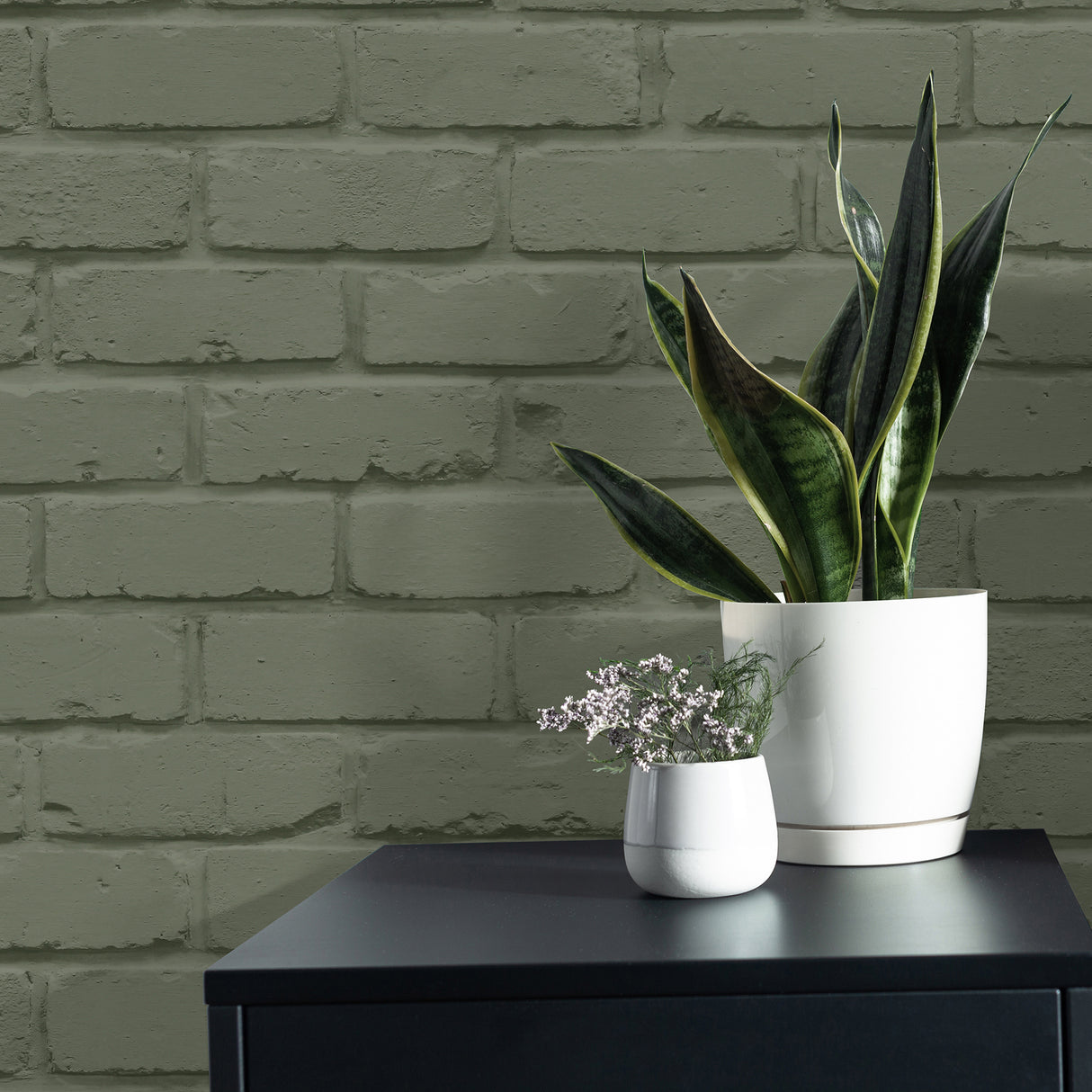 Alpin Sage by Fine Decor Painted Brick Wallpaper- Brewster Home Fashions FD43603