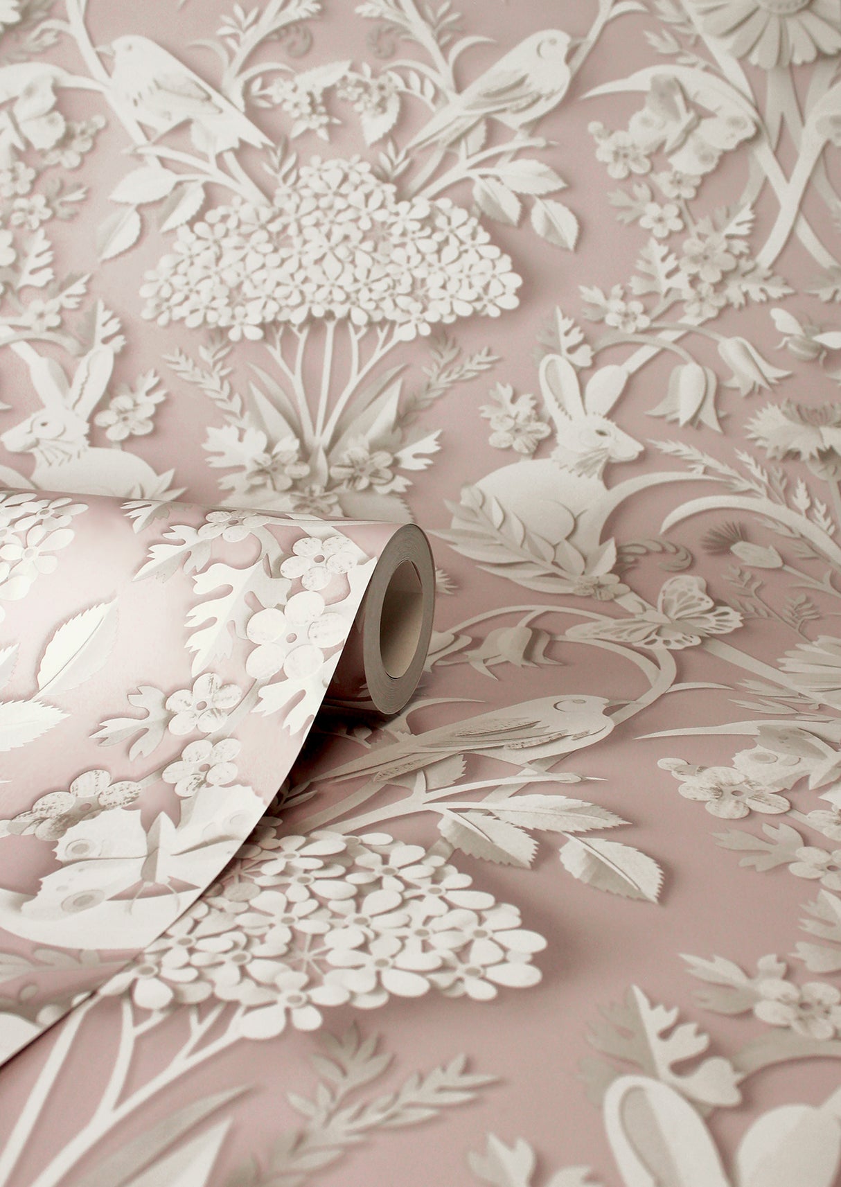 Fae Light Pink by Fine Decor Woodland Wallpaper – Brewster Home Fashions FD43607