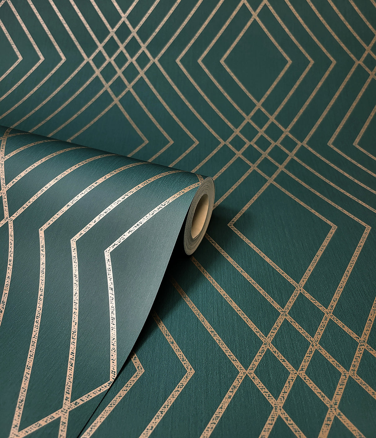 Shard Evergreen by Fine Decor Trellis Wallpaper- Brewster Home Fashions FD43613