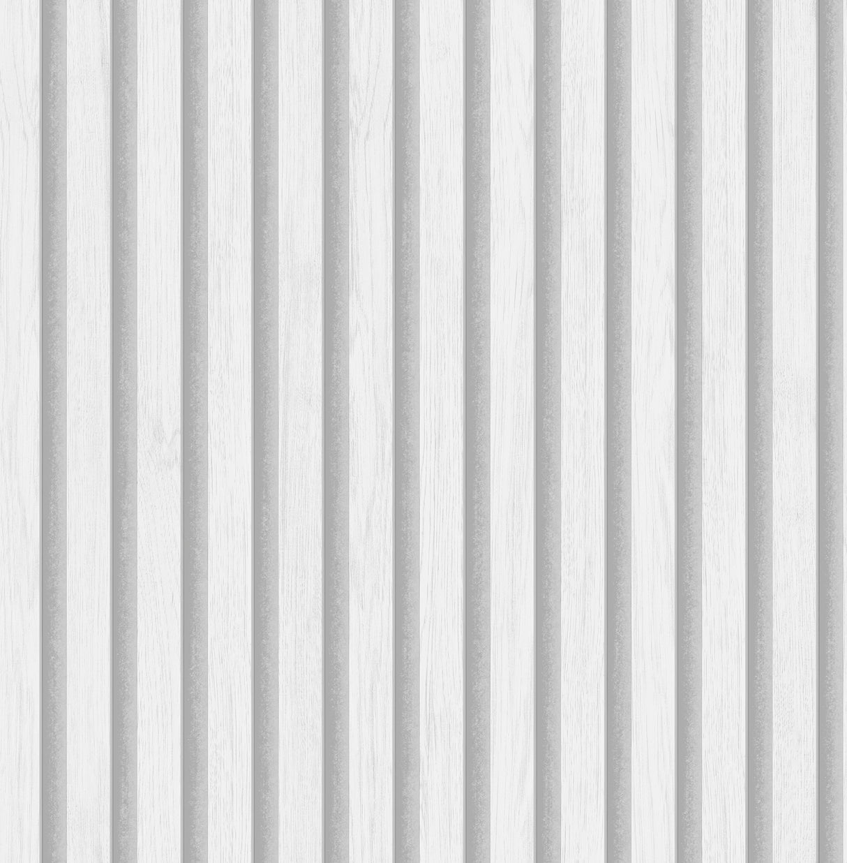 Millard White Wood Slats Wallpaper by Fine Decor FD43692