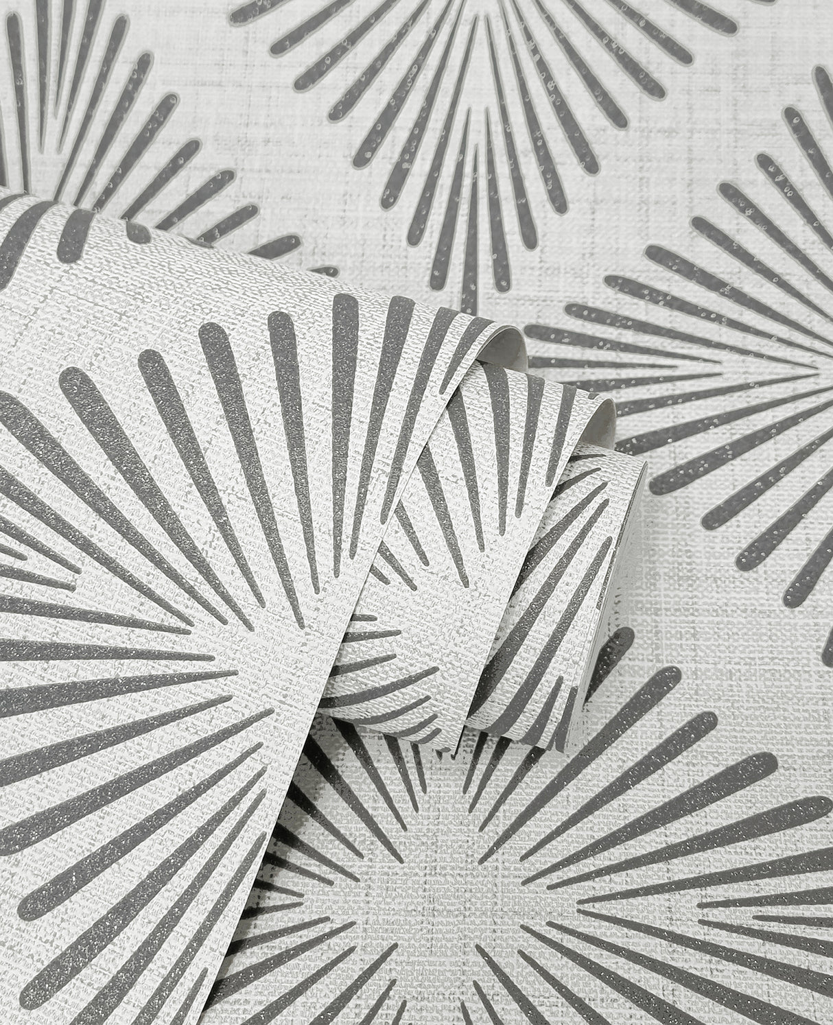Denver Dark Grey by Fine Decor Starburst Wallpaper – Brewster FD43747